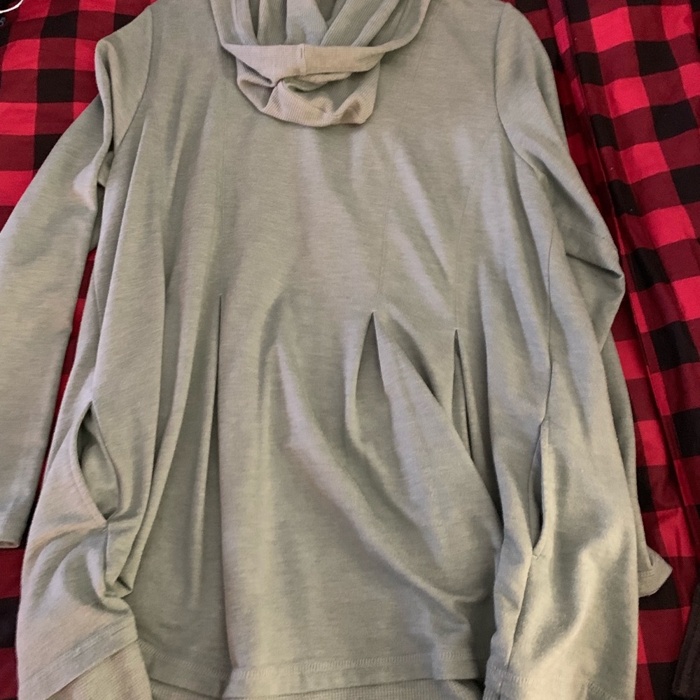 Logo lounge mossy green zip jacket